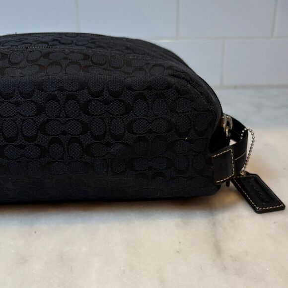 Coach Vintage Signature Logo Toiletry Travel Bag HTF - Picture 6 of 16